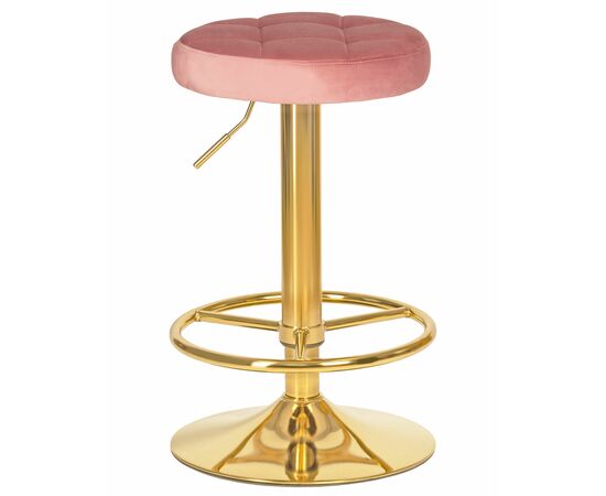 Набор 2 шт Табурет барный DOBRIN BRUNO GOLD, пудрово-розовый велюр (MJ9-32), Вариант: пудрово-розовый велюр (MJ9-32) | Интернет магазин мебели и декора LifeDekor