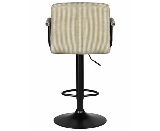 Набор 2 шт Стул барный DOBRIN KRUGER ARM BLACK, бежевый вельвет (LAR-E2041-04), Вариант: бежевый вельвет (LAR-E2041-04), изображение 6 | Интернет магазин мебели и декора LifeDekor