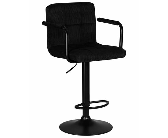 Набор 2 шт Стул барный DOBRIN KRUGER ARM BLACK, черный вельвет (LAR-E2041-52), Вариант: черный вельвет (LAR-E2041-52), изображение 2 | Интернет магазин мебели и декора LifeDekor