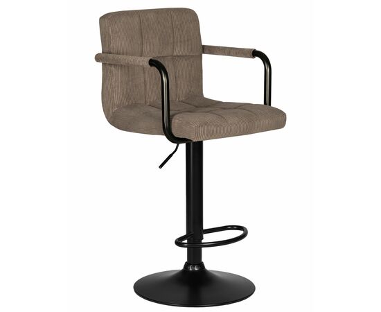 Набор 2 шт Стул барный DOBRIN KRUGER ARM BLACK, какао вельвет (LAR-E2041-05), Вариант: какао вельвет (LAR-E2041-05), изображение 3 | Интернет магазин мебели и декора LifeDekor