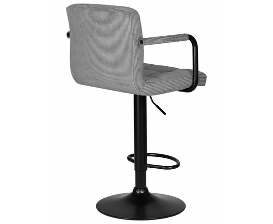 Набор 2 шт Стул барный DOBRIN KRUGER ARM BLACK, серый вельвет (LAR-E2041-25), Вариант: серый вельвет (LAR-E2041-25), изображение 5 | Интернет магазин мебели и декора LifeDekor