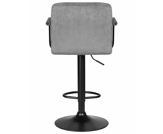 Набор 2 шт Стул барный DOBRIN KRUGER ARM BLACK, серый вельвет (LAR-E2041-25), Вариант: серый вельвет (LAR-E2041-25), изображение 6 | Интернет магазин мебели и декора LifeDekor