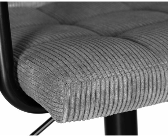 Набор 2 шт Стул барный DOBRIN KRUGER ARM BLACK, серый вельвет (LAR-E2041-25), Вариант: серый вельвет (LAR-E2041-25), изображение 8 | Интернет магазин мебели и декора LifeDekor