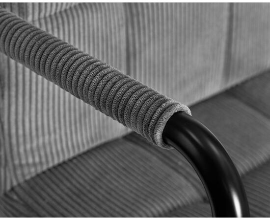 Набор 2 шт Стул барный DOBRIN KRUGER ARM BLACK, серый вельвет (LAR-E2041-25), Вариант: серый вельвет (LAR-E2041-25), изображение 10 | Интернет магазин мебели и декора LifeDekor