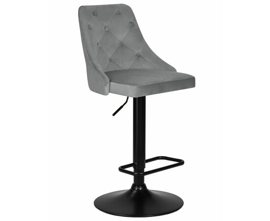 Набор 2 шт Стул барный DOBRIN JOSEPH BLACK, серый велюр (MJ9-75), Вариант: серый велюр (MJ9-75), изображение 2 | Интернет магазин мебели и декора LifeDekor