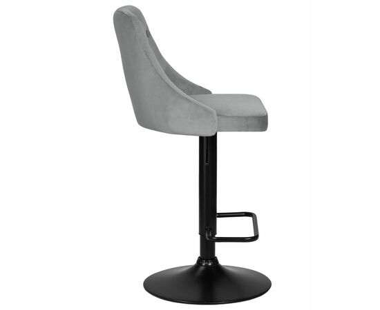 Набор 2 шт Стул барный DOBRIN JOSEPH BLACK, серый велюр (MJ9-75), Вариант: серый велюр (MJ9-75), изображение 3 | Интернет магазин мебели и декора LifeDekor