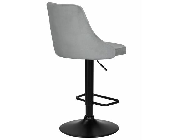 Набор 2 шт Стул барный DOBRIN JOSEPH BLACK, серый велюр (MJ9-75), Вариант: серый велюр (MJ9-75), изображение 4 | Интернет магазин мебели и декора LifeDekor