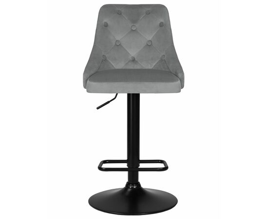 Набор 2 шт Стул барный DOBRIN JOSEPH BLACK, серый велюр (MJ9-75), Вариант: серый велюр (MJ9-75), изображение 6 | Интернет магазин мебели и декора LifeDekor