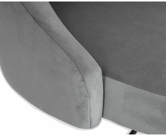 Набор 2 шт Стул барный DOBRIN JOSEPH BLACK, серый велюр (MJ9-75), Вариант: серый велюр (MJ9-75), изображение 7 | Интернет магазин мебели и декора LifeDekor