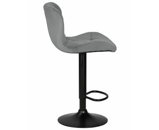 Набор 2 шт Стул барный DOBRIN BARNY BLACK, серый велюр (MJ9-75), Вариант: серый велюр (MJ9-75), изображение 4 | Интернет магазин мебели и декора LifeDekor