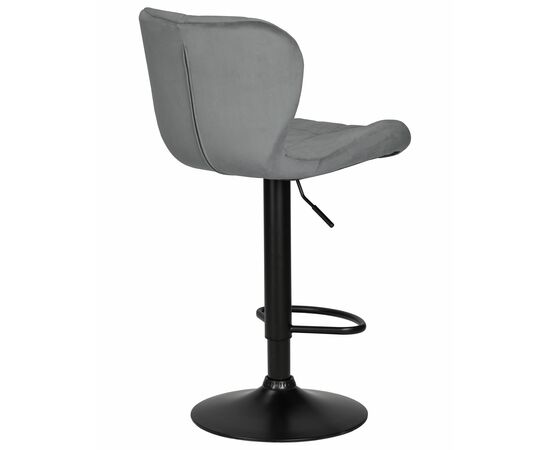 Набор 2 шт Стул барный DOBRIN BARNY BLACK, серый велюр (MJ9-75), Вариант: серый велюр (MJ9-75), изображение 5 | Интернет магазин мебели и декора LifeDekor