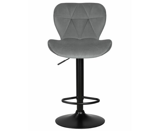 Набор 2 шт Стул барный DOBRIN BARNY BLACK, серый велюр (MJ9-75), Вариант: серый велюр (MJ9-75), изображение 7 | Интернет магазин мебели и декора LifeDekor