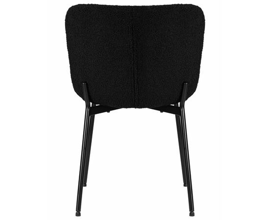Набор 4 шт Стул обеденный DOBRIN MILO, черные ножки, черный букле (UF992-12), Вариант: черные ножки, черный букле (UF992-12), изображение 6 | Интернет магазин мебели и декора LifeDekor
