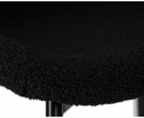 Набор 4 шт Стул обеденный DOBRIN MILO, черные ножки, черный букле (UF992-12), Вариант: черные ножки, черный букле (UF992-12), изображение 9 | Интернет магазин мебели и декора LifeDekor