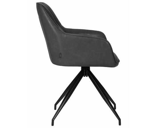 Набор 2 шт Стул обеденный DOBRIN DANIEL, черные ножки, винтажная антрацитовая экокожа (RU-08), Вариант: черные ножки, винтажная антрацитовая экокожа (RU-08), изображение 4 | Интернет магазин мебели и декора LifeDekor