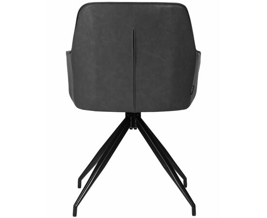 Набор 2 шт Стул обеденный DOBRIN DANIEL, черные ножки, винтажная антрацитовая экокожа (RU-08), Вариант: черные ножки, винтажная антрацитовая экокожа (RU-08), изображение 6 | Интернет магазин мебели и декора LifeDekor