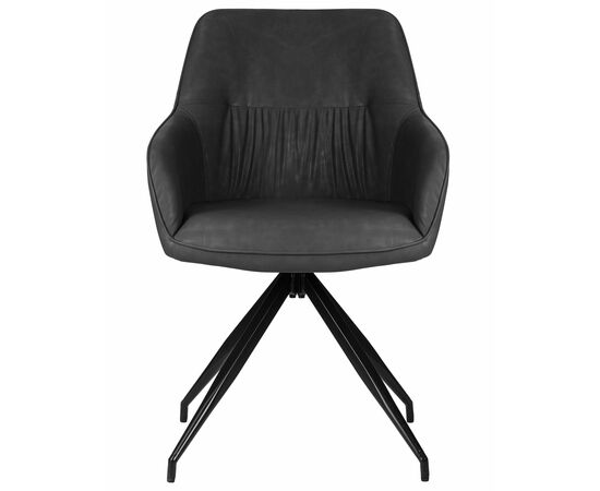 Набор 2 шт Стул обеденный DOBRIN DANIEL, черные ножки, винтажная антрацитовая экокожа (RU-08), Вариант: черные ножки, винтажная антрацитовая экокожа (RU-08), изображение 7 | Интернет магазин мебели и декора LifeDekor