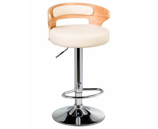 Набор 2 шт Стул барный DOBRIN FRED, натуральное дерево, кремовый, Вариант: натуральное дерево, кремовый, изображение 2 | Интернет магазин мебели и декора LifeDekor