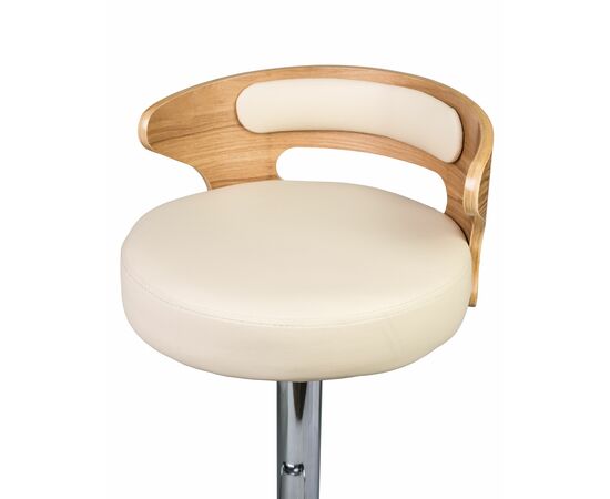 Набор 2 шт Стул барный DOBRIN FRED, натуральное дерево, кремовый, Вариант: натуральное дерево, кремовый, изображение 8 | Интернет магазин мебели и декора LifeDekor