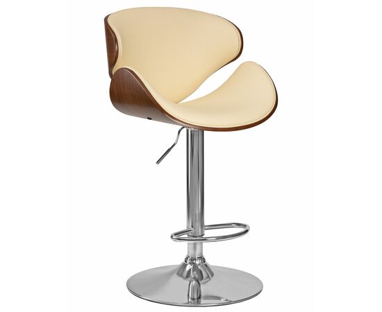 Набор 2 шт Стул барный DOBRIN KARTER, коричневое дерево, кремовый, Вариант: коричневое дерево, кремовый, изображение 2 | Интернет магазин мебели и декора LifeDekor