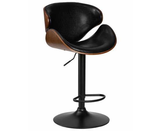 Набор 2 шт Стул барный DOBRIN KARTER BLACK, коричневый орех дерево (BWW), черный PU, Вариант: коричневый орех дерево (BWW), черный PU, изображение 2 | Интернет магазин мебели и декора LifeDekor