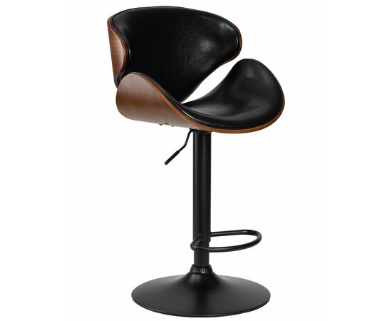 Набор 2 шт Стул барный DOBRIN KARTER BLACK, коричневый орех дерево (BWW), черный PU, Вариант: коричневый орех дерево (BWW), черный PU, изображение 3 | Интернет магазин мебели и декора LifeDekor