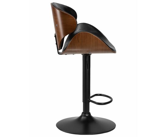 Набор 2 шт Стул барный DOBRIN KARTER BLACK, коричневый орех дерево (BWW), черный PU, Вариант: коричневый орех дерево (BWW), черный PU, изображение 4 | Интернет магазин мебели и декора LifeDekor