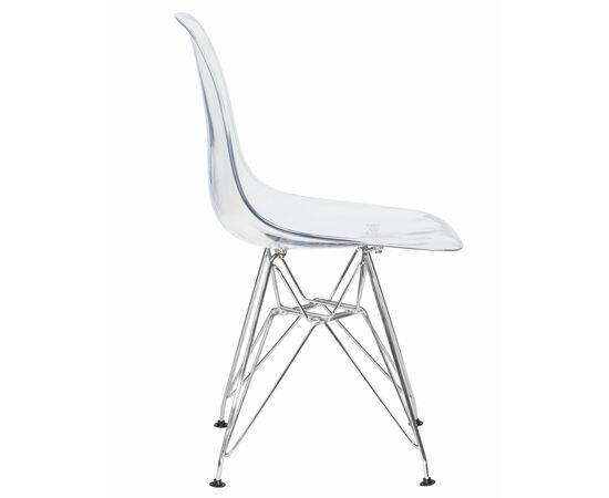 Набор 4 шт Стул обеденный DOBRIN DSR CASPER, ножки хром, цвет прозрачный, Вариант: ножки хром, цвет прозрачный, изображение 4 | Интернет магазин мебели и декора LifeDekor