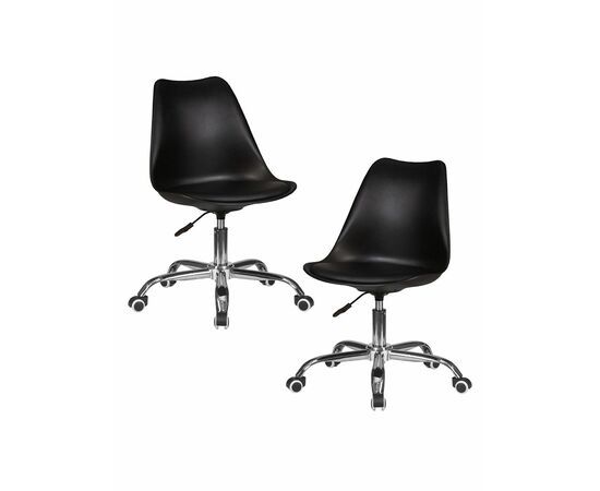 Набор 2 шт Офисное кресло для персонала DOBRIN MICKEY, чёрный, Вариант: чёрный | Интернет магазин мебели и декора LifeDekor