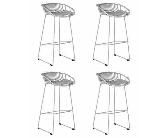 Набор 4 шт Стул барный DOBRIN FRANK, светло-серый, Вариант: светло-серый | Интернет магазин мебели и декора LifeDekor