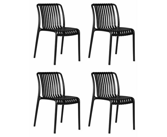 Набор 4 шт Стул обеденный DOBRIN WALTER, черный, Вариант: чёрный | Интернет магазин мебели и декора LifeDekor