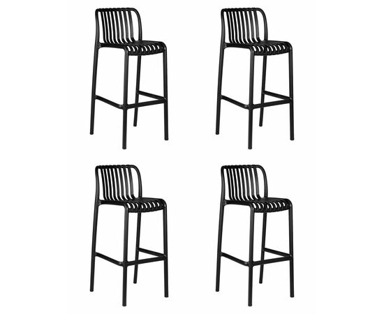 Набор 4 шт Стул барный DOBRIN CHLOE BAR, черный, Вариант: чёрный | Интернет магазин мебели и декора LifeDekor