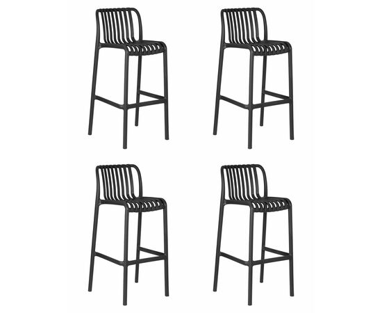 Набор 4 шт Стул барный DOBRIN CHLOE BAR, темно-серый, Вариант: темно-серый | Интернет магазин мебели и декора LifeDekor