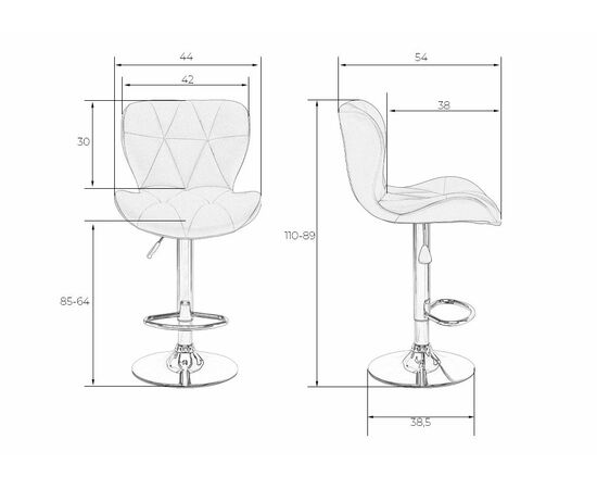 Набор 2 шт Стул барный DOBRIN BARNY BLACK, зеленый велюр (MJ9-88), Вариант: зеленый велюр (MJ9-88), изображение 10 | Интернет магазин мебели и декора LifeDekor