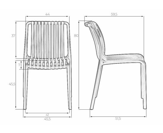 Набор 4 шт Стул обеденный DOBRIN WALTER, бежевый, Вариант: бежевый, изображение 10 | Интернет магазин мебели и декора LifeDekor