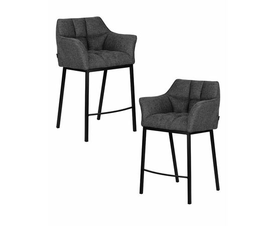 Набор 2 шт Стул барный DOBRIN LUCAS COUNTER, серая ткань (F-22), Вариант: серая ткань (F-22) | Интернет магазин мебели и декора LifeDekor