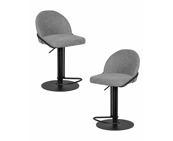 Набор 2 шт Стул барный DOBRIN OLIVER, серая ткань (FLY1347-17), Вариант: серая ткань (FLY1347-17) | Интернет магазин мебели и декора LifeDekor