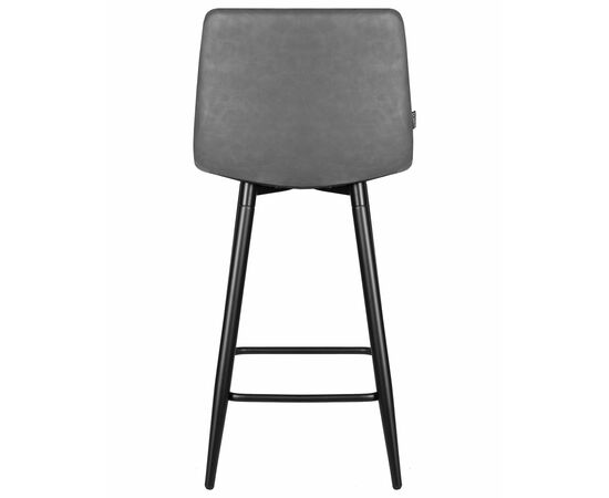 Набор 2 шт Стул полубарный DOBRIN OLIVIA, черные матовые ножки, серая антрацитовая винтажная экокожа (RU-08), Вариант: черные матовые ножки, серая антрацитовая винтажная экокожа (RU-08), изображение 6 | Интернет магазин мебели и декора LifeDekor