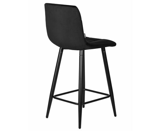 Набор 2 шт Стул полубарный DOBRIN OLIVIA, черные матовые ножки, черный велюр (108-77), Вариант: черные матовые ножки, черный велюр (108-77), изображение 5 | Интернет магазин мебели и декора LifeDekor