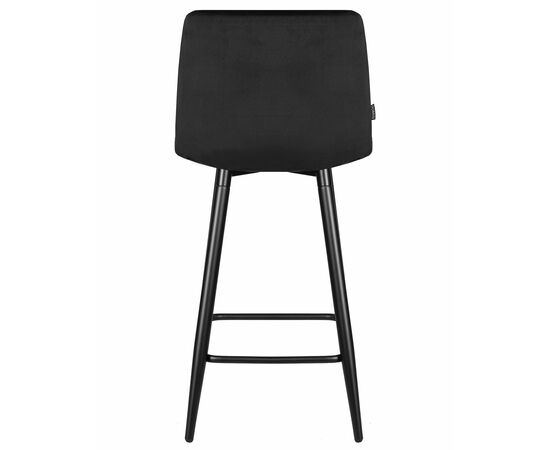 Набор 2 шт Стул полубарный DOBRIN OLIVIA, черные матовые ножки, черный велюр (108-77), Вариант: черные матовые ножки, черный велюр (108-77), изображение 6 | Интернет магазин мебели и декора LifeDekor