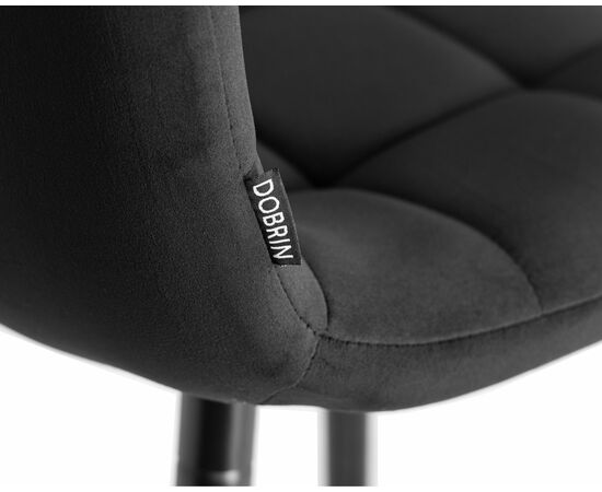 Набор 2 шт Стул полубарный DOBRIN OLIVIA, черные матовые ножки, черный велюр (108-77), Вариант: черные матовые ножки, черный велюр (108-77), изображение 8 | Интернет магазин мебели и декора LifeDekor