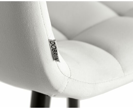 Набор 2 шт Стул полубарный DOBRIN OLIVIA, черные матовые ножки, светло-серый велюр (108-52), Вариант: черные матовые ножки, светло-серый велюр (108-52), изображение 9 | Интернет магазин мебели и декора LifeDekor