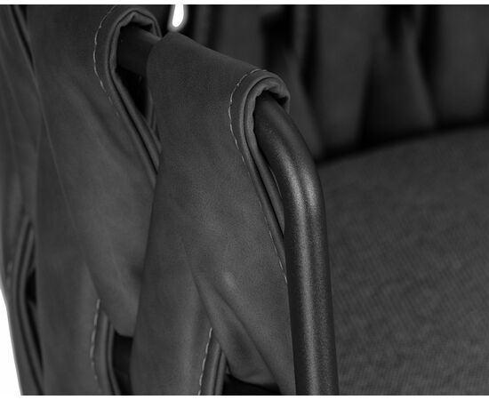 Набор 4 шт Стул барный DOBRIN AMELIA, серая ткань (F-48), темно-серый винтажный PU (MF-12), Вариант: серая ткань (F-48), темно-серый винтажный PU (MF-12), изображение 9 | Интернет магазин мебели и декора LifeDekor