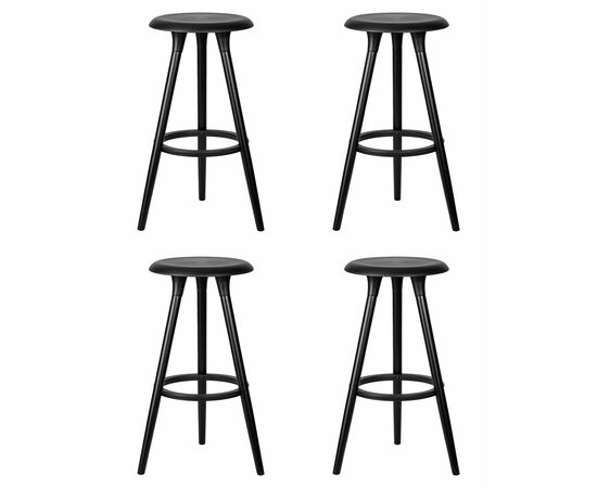 Набор 4 шт Стул барный DOBRIN ROYCE BLACK, чёрный (B-03), Вариант: чёрный (B-03) | Интернет магазин мебели и декора LifeDekor
