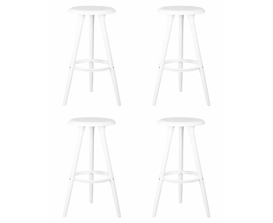 Набор 4 шт Табурет барный DOBRIN ROYCE WHITE, белый (W-02), Вариант: белый (W-02) | Интернет магазин мебели и декора LifeDekor