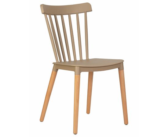 Набор 4 шт Стул обеденный DOBRIN THEO, ножки светлый бук, цвет бежевый (GR-03), Вариант: ножки светлый бук, цвет бежевый (GR-03), изображение 2 | Интернет магазин мебели и декора LifeDekor