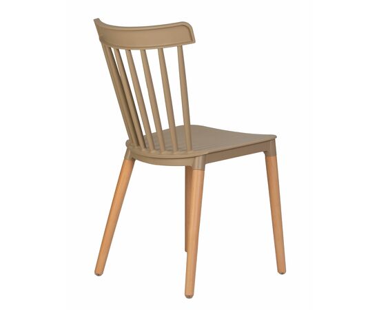 Набор 4 шт Стул обеденный DOBRIN THEO, ножки светлый бук, цвет бежевый (GR-03), Вариант: ножки светлый бук, цвет бежевый (GR-03), изображение 5 | Интернет магазин мебели и декора LifeDekor