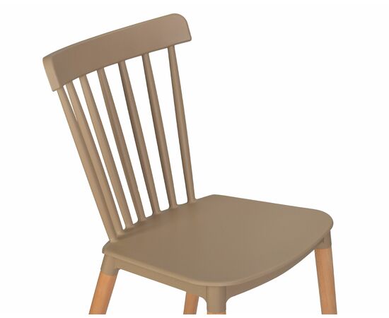 Набор 4 шт Стул обеденный DOBRIN THEO, ножки светлый бук, цвет бежевый (GR-03), Вариант: ножки светлый бук, цвет бежевый (GR-03), изображение 8 | Интернет магазин мебели и декора LifeDekor