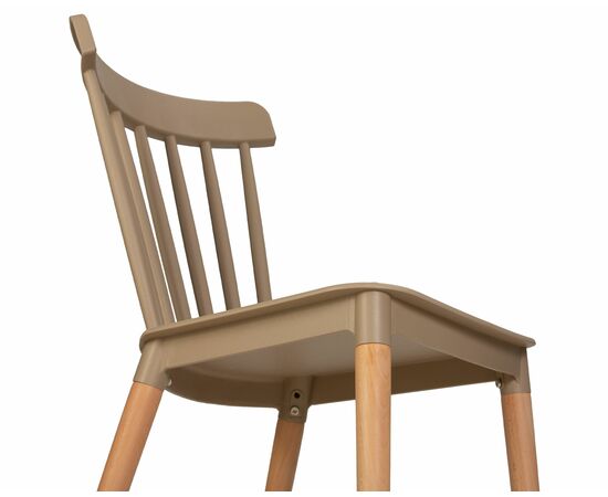 Набор 4 шт Стул обеденный DOBRIN THEO, ножки светлый бук, цвет бежевый (GR-03), Вариант: ножки светлый бук, цвет бежевый (GR-03), изображение 9 | Интернет магазин мебели и декора LifeDekor