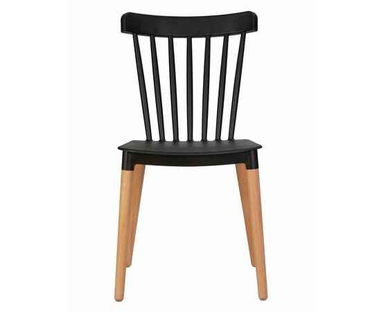 Набор 4 шт Стул обеденный DOBRIN THEO, ножки светлый бук, цвет черный (B-03), Вариант: ножки светлый бук, цвет чёрный (B-03), изображение 7 | Интернет магазин мебели и декора LifeDekor